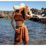 Komplet damski w stylu boho z szortami i topem