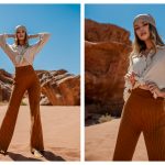 Modna lniana koszula damska w stylizacji na lato