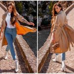 płaszcz damski typu trencz