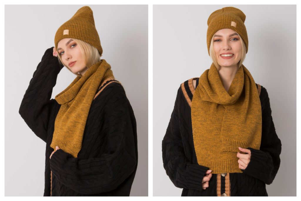 tanie ciepłe zimowe akcesoria damskie w komplecie