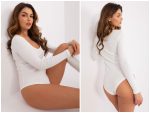 Body damskie w białym kolorze i z długim rękawem z eButik.pl