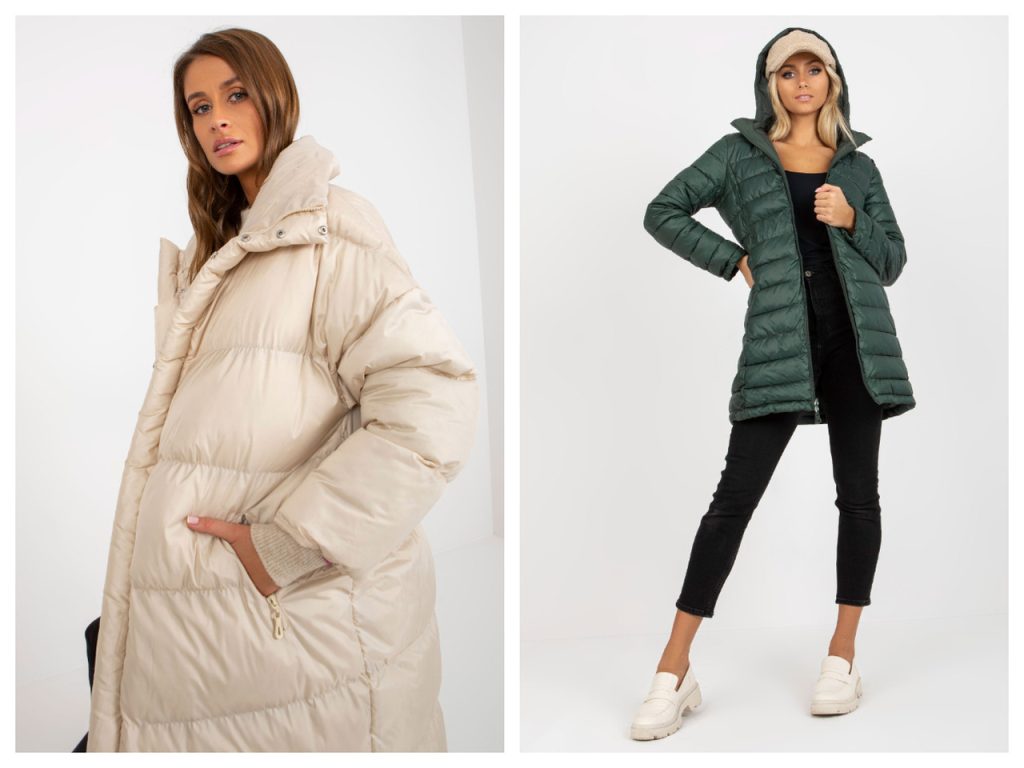 Kurtka pikowana o kroju oversize