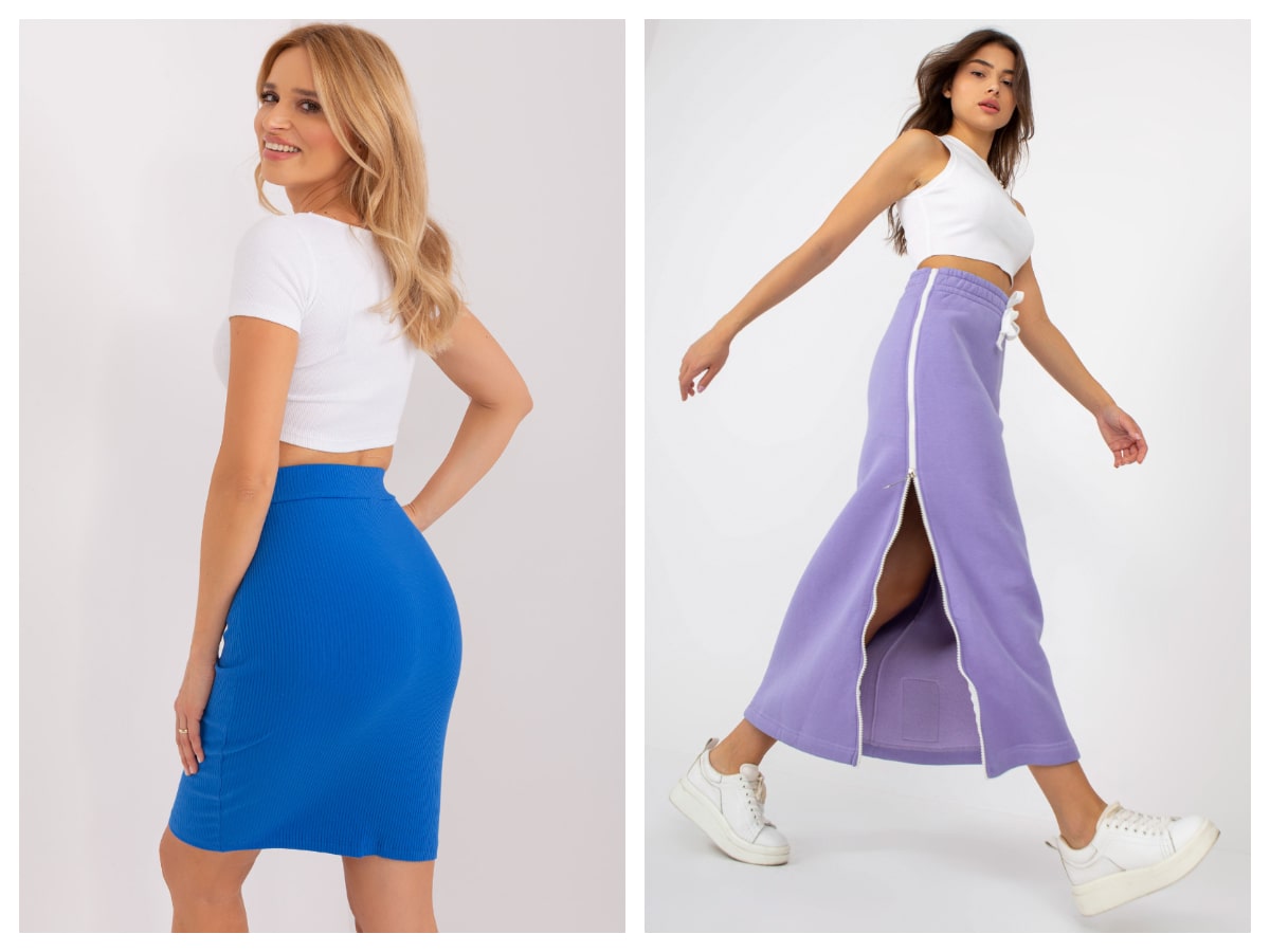 Długie spódniczki damskie basic