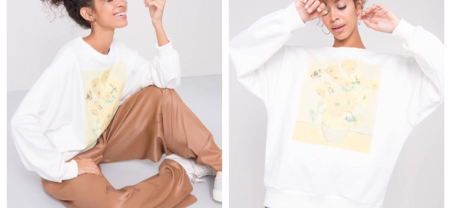 Biała bluza damska z nadrukiem w stylizacji na lato