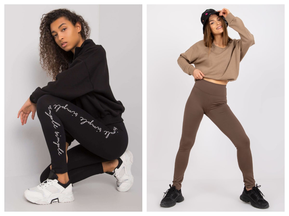 Legginsy sportowe w stylizacji z kamizelką