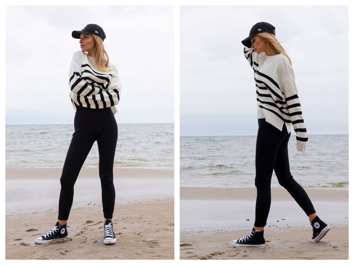 Czarne legginsy damskie basic – podstawa codziennego looku