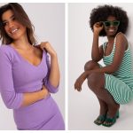 Piękne sukienki damskie basic w prążki na eButik.pl