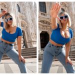 T-shirt na lato w hurcie w modnej stylizacji damskiej