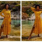 Stylizacje na plażę z sukienką z długim rękawem