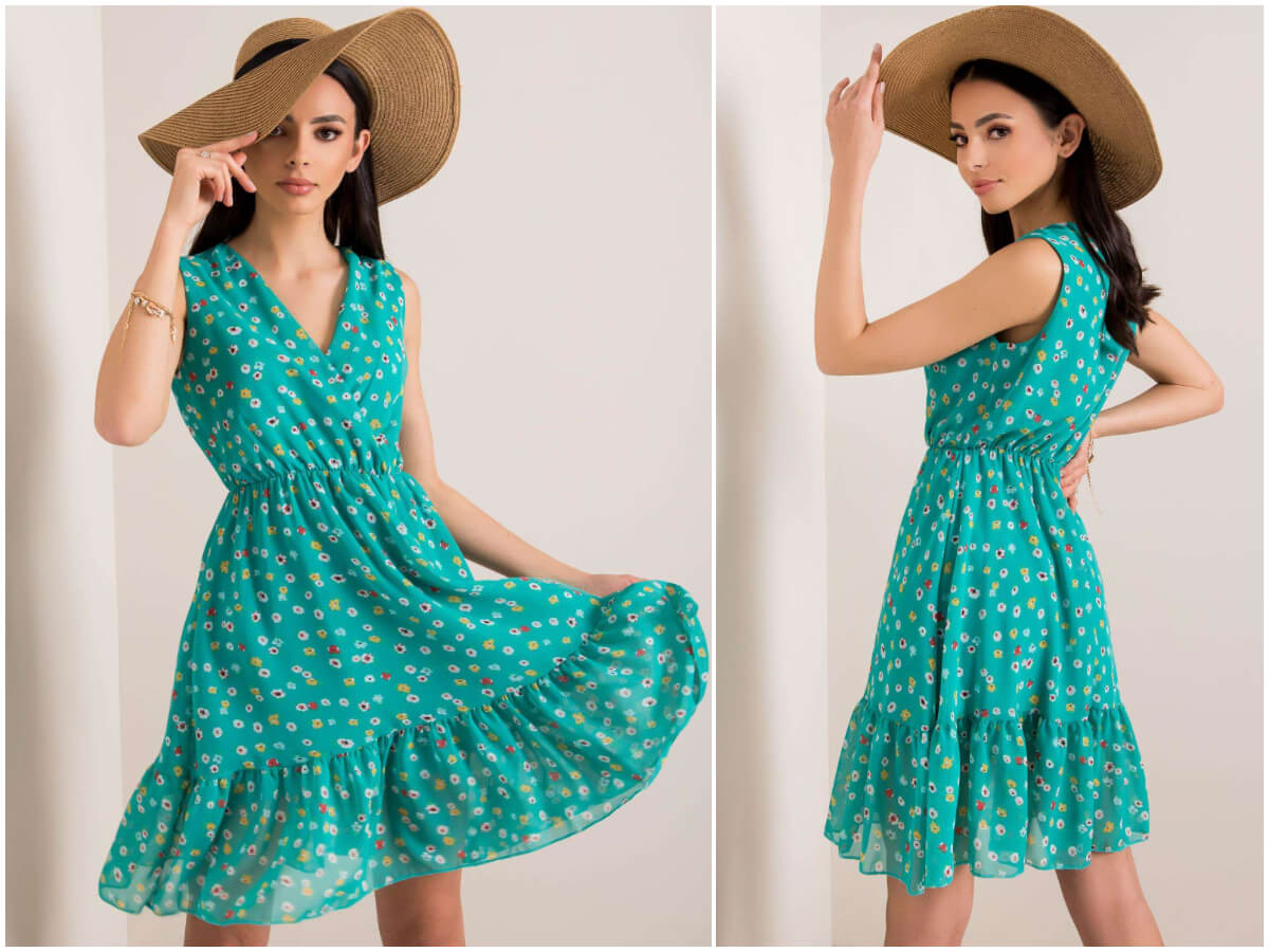 Zwiewna sukienka damska na co dzień z wyprzedaży sklepu ebutik.pl