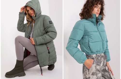 Puchowa kurtka zimowa damska w różnych długościach.