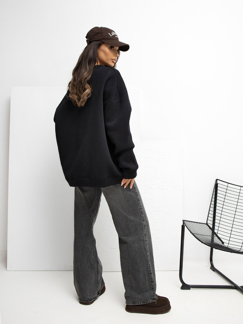 Czarna-dresowa-bluza-basic-z-ociepleniem-RUE-PARIS-415926_3 Czarna dresowa bluza basic z ociepleniem RUE PARIS