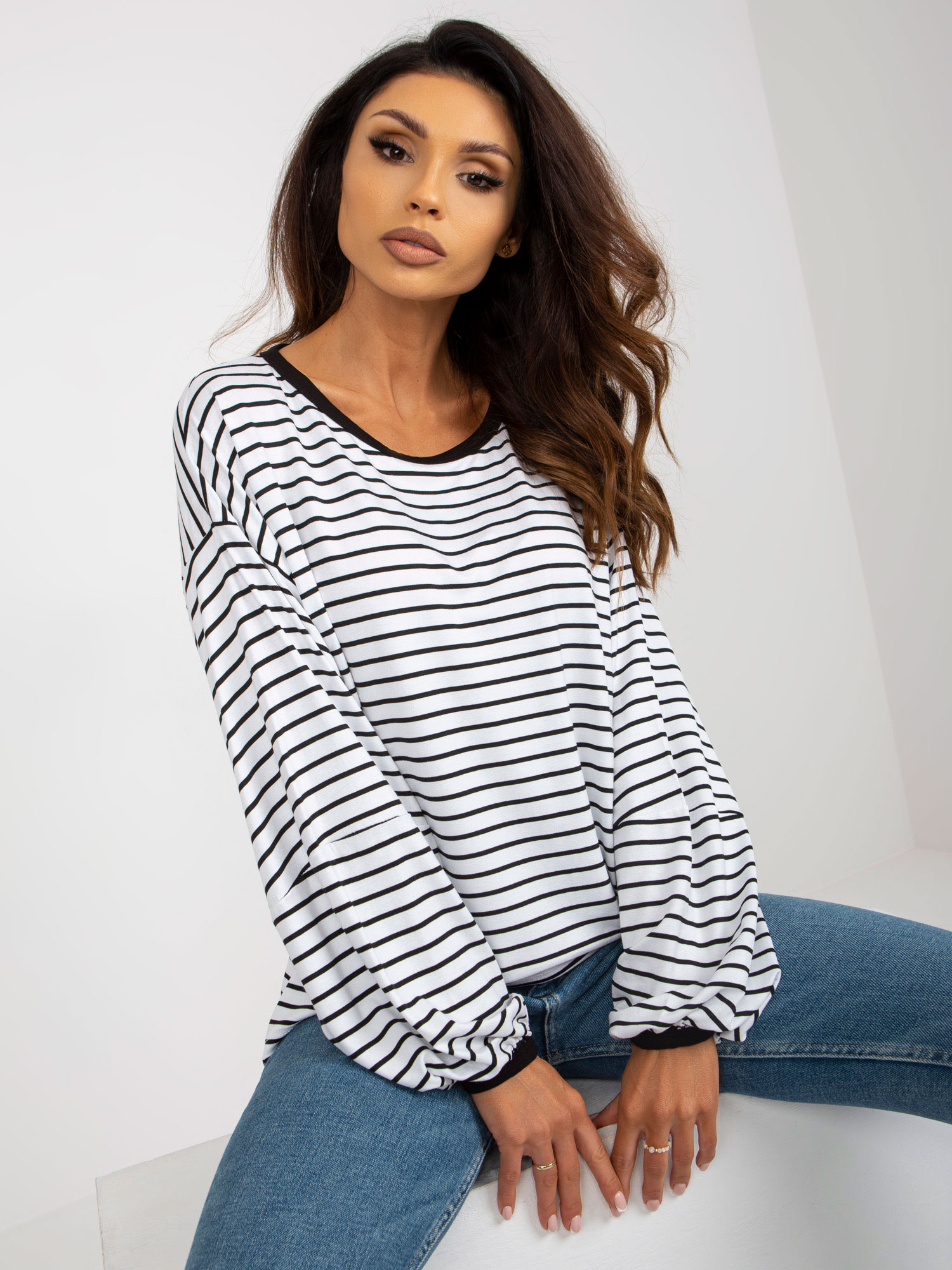 Modne bluzeczki damskie asymetryczn bluzk oversize