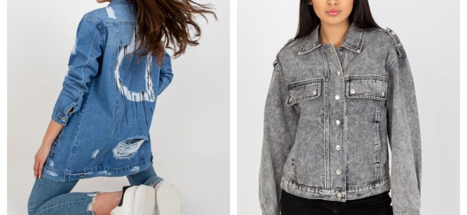 Kurtki jeansowe damskie z przetarciami