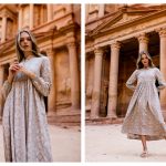 Modna sukienka damska w stylu cottagecore w stylizacji na lato