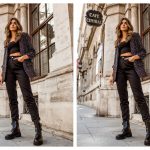 Top bandeau w modnej stylizacji na jesień