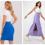 Prążkowane spódniczki damskie basic na eButik.pl