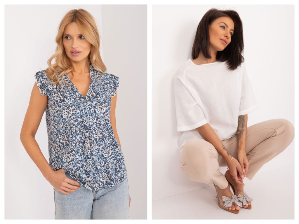 Fajne bluzki casualowe