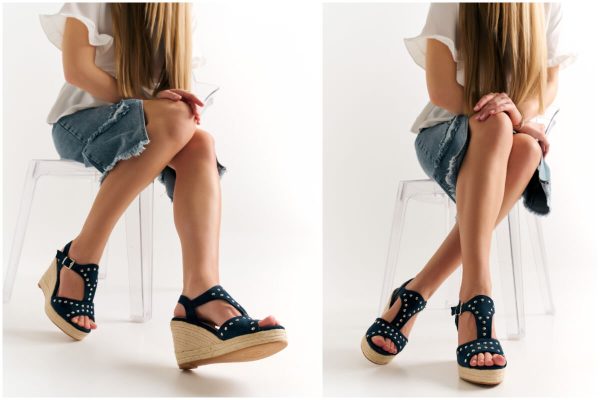 sandały na koturnie, które wpisują się stylistyką w modne buty na lato