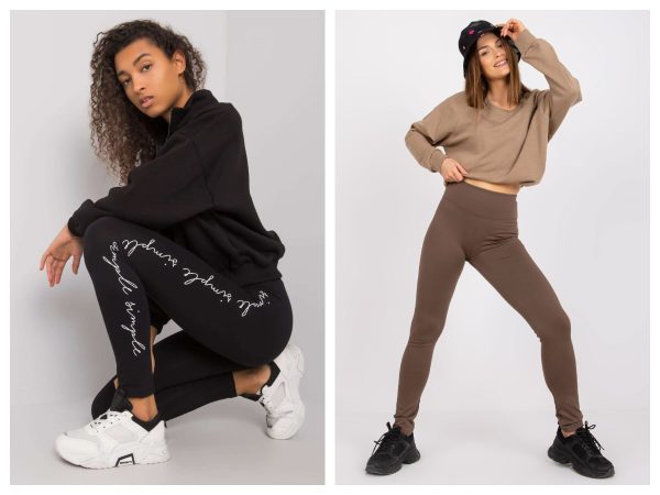 Legginsy sportowe w stylizacji z kamizelką